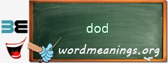 WordMeaning blackboard for dod
